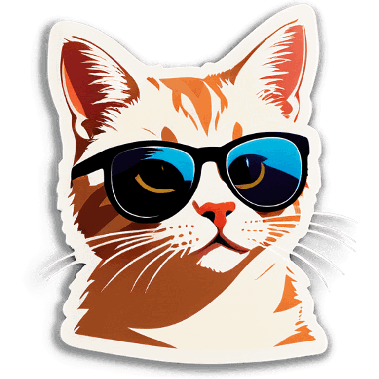 Cat with sunglasses emoji