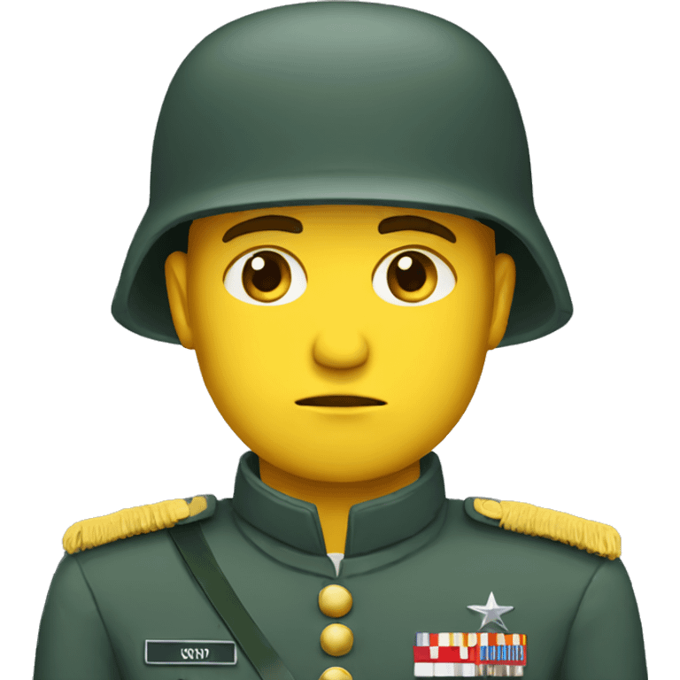 sad soldier  emoji