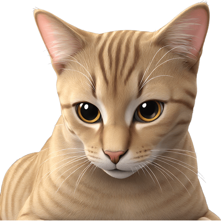 realistic cat with whiskers emoji