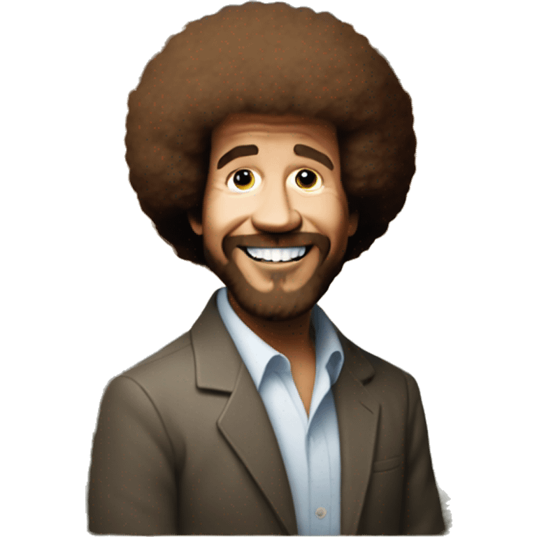 bob ross with his painting emoji