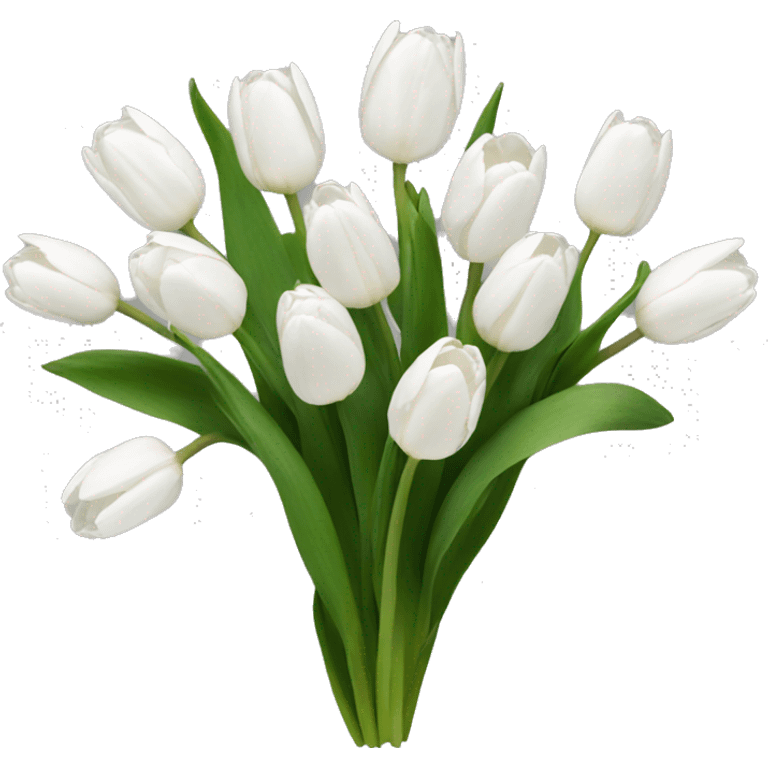 white tulips emoji