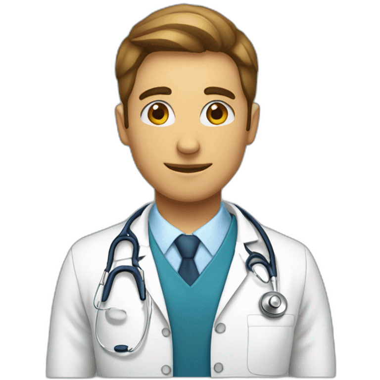 Med student with stethoscope  emoji