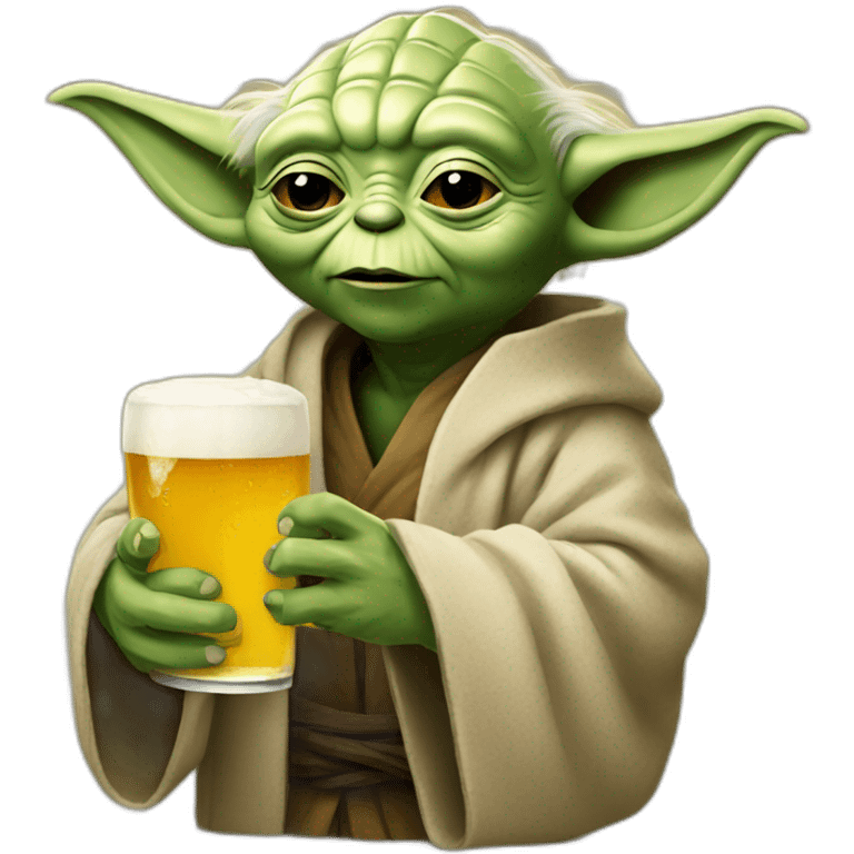 Yoda with beer  emoji