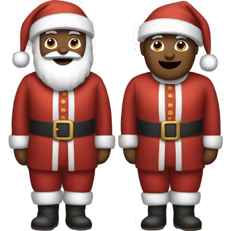 two matching santas full body emoji