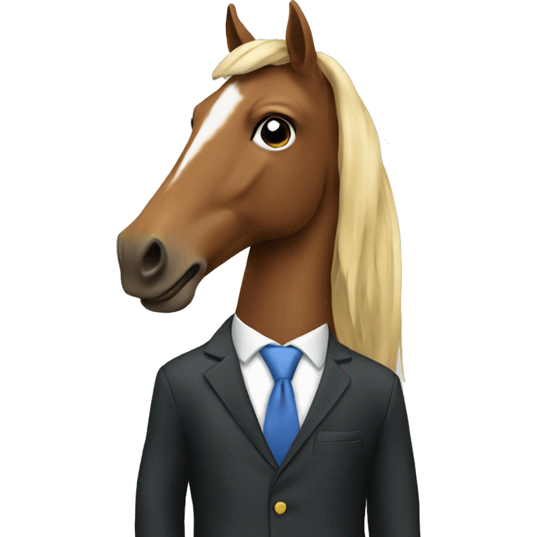 Horse in a suit emoji