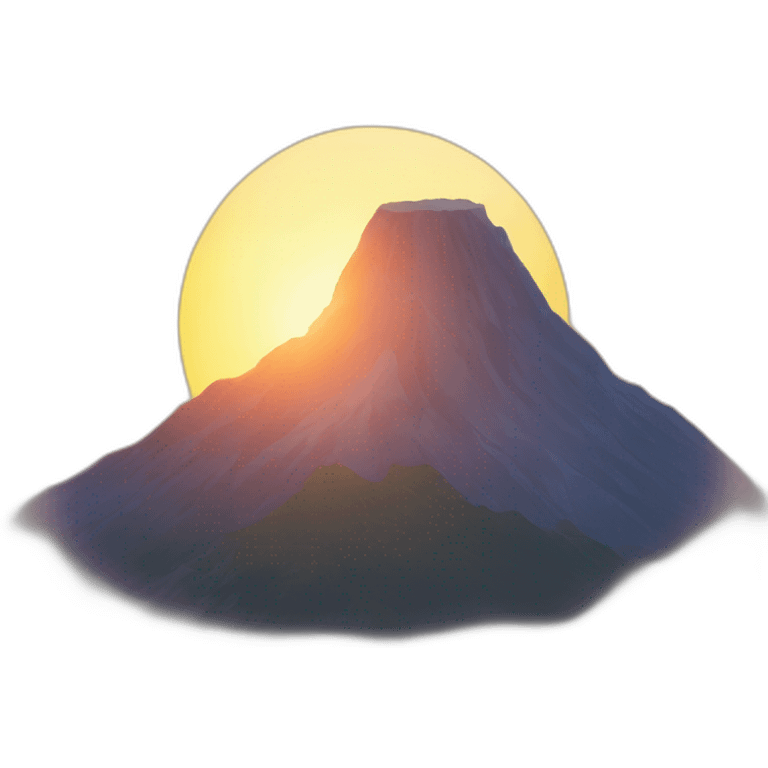 The sun rising from behind the mountain emoji