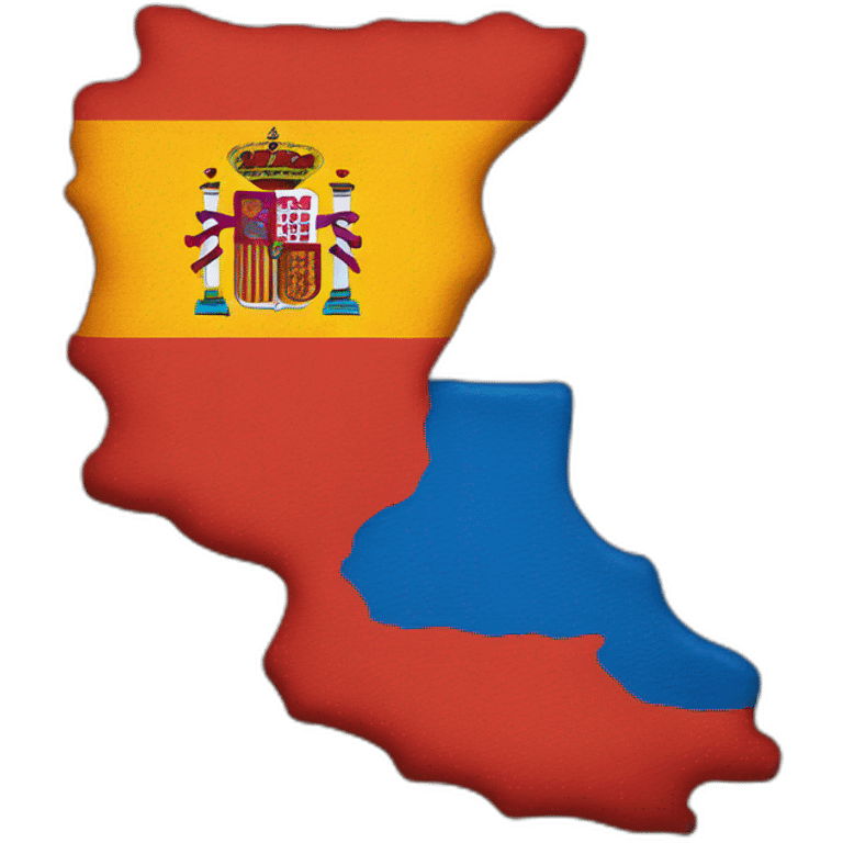 Spanish flag and netherlands map together emoji