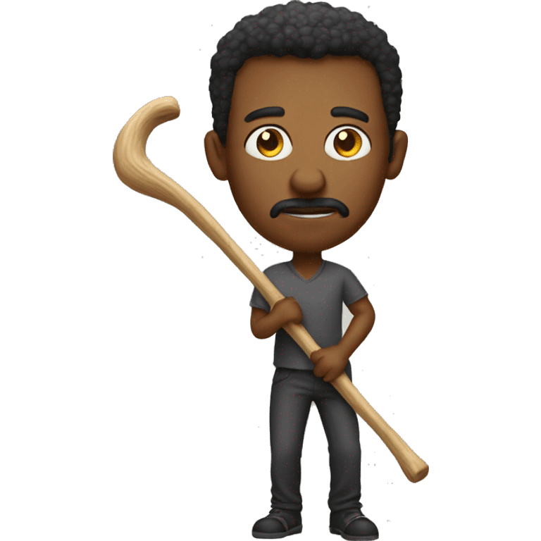 man with big stick emoji