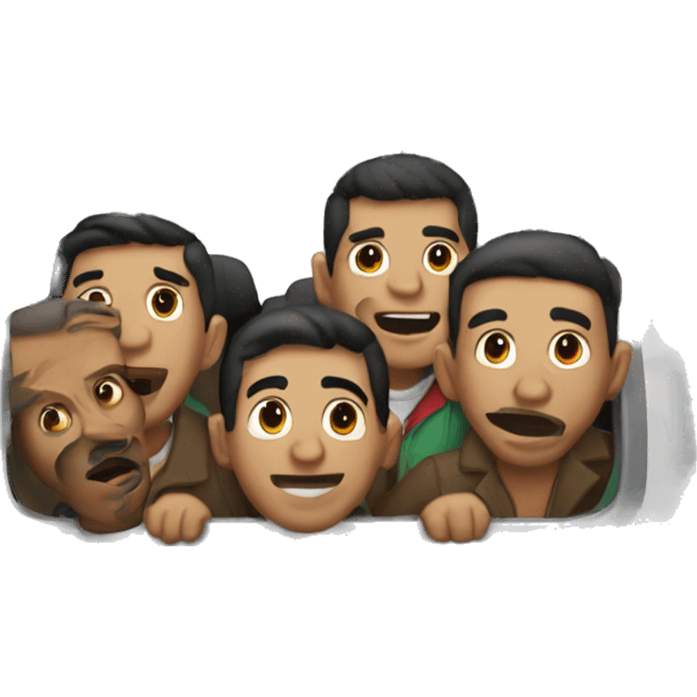 Group of Mexican men coming out of a van emoji