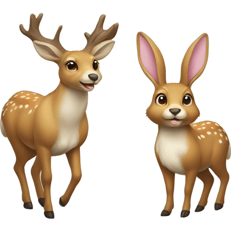 Deer and rabbit in one body  emoji