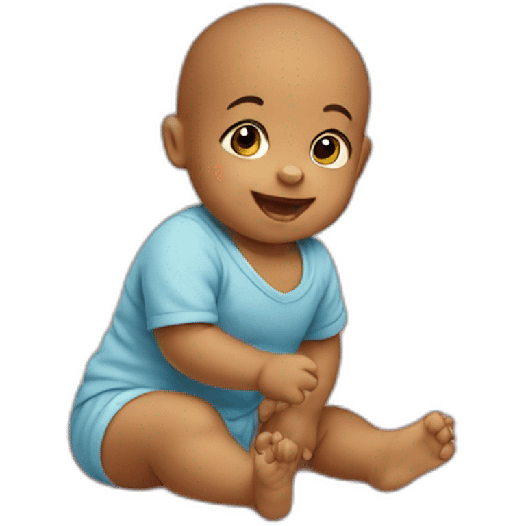 baby playing on mat emoji