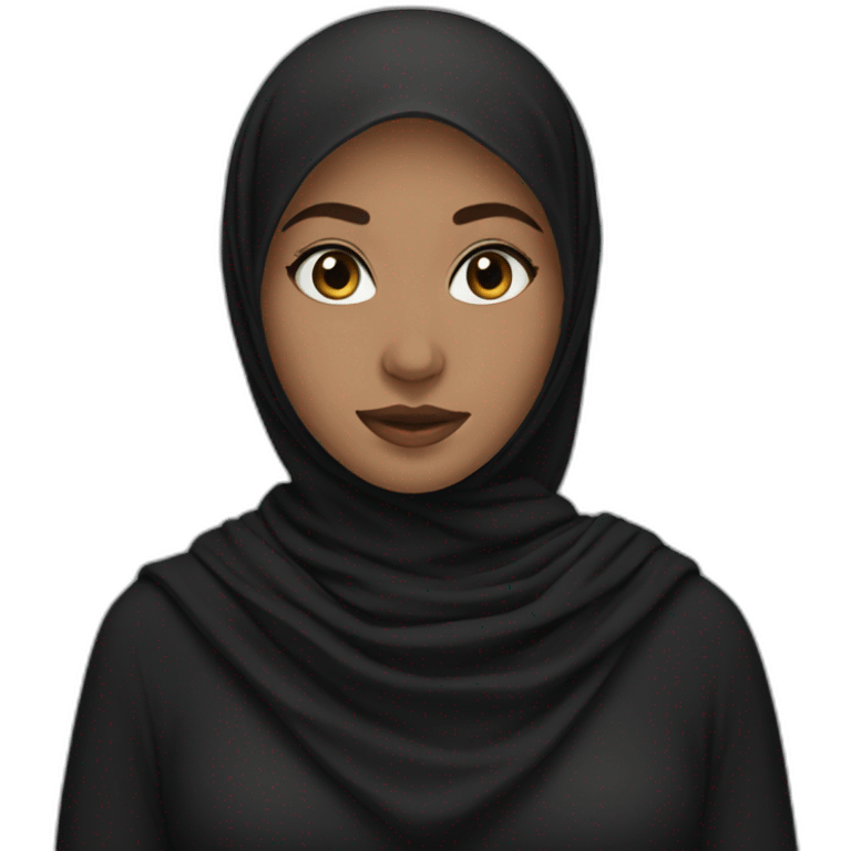 Girl in black hijab emoji