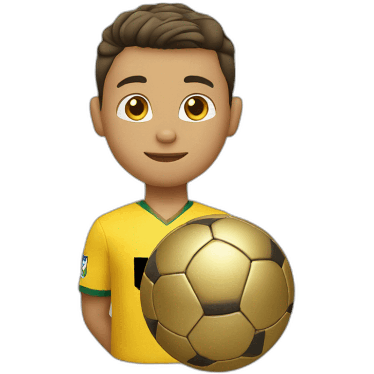 Ronaldo avec son ballon d’or emoji