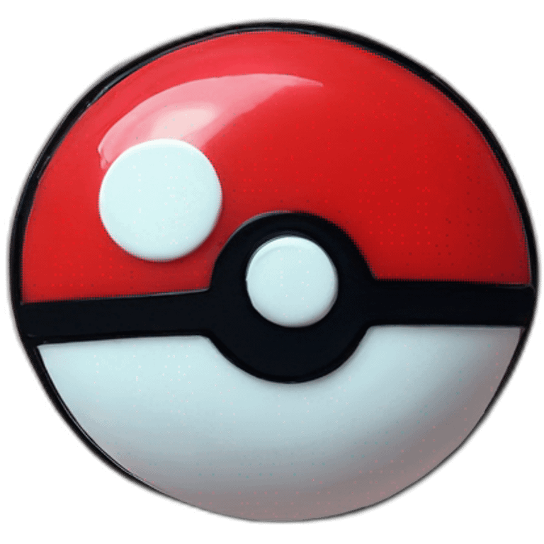 Poke ball brooch emoji