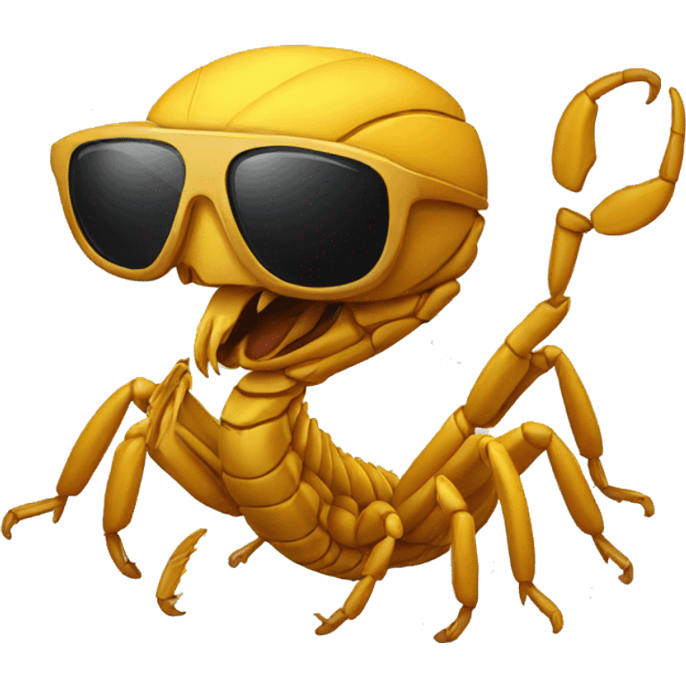 Scorpion with sunglasses emoji