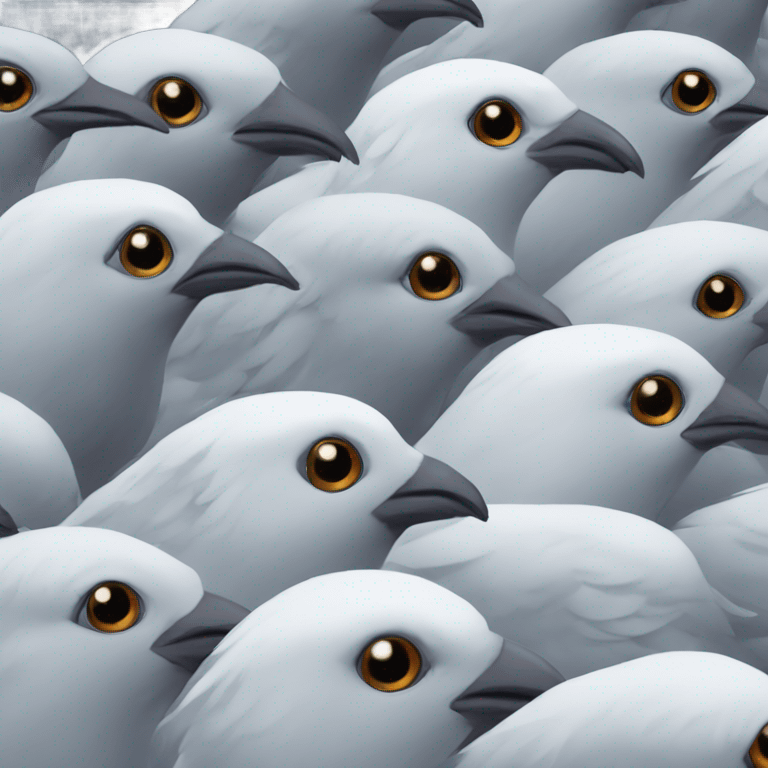 Flock of pigeons emoji