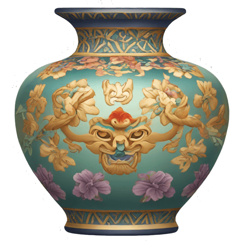 Oriental vase with many colors emoji