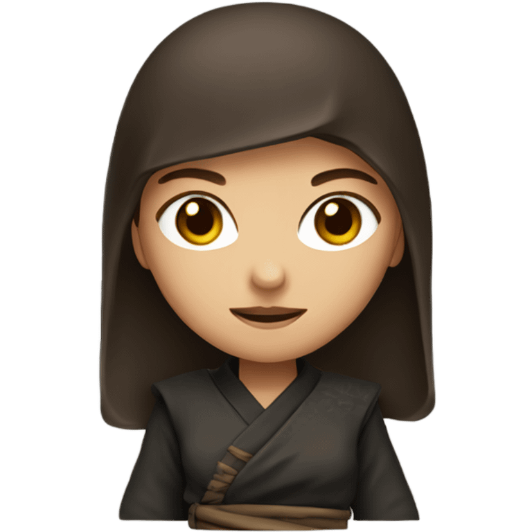 Ninja girl with brown hair  emoji