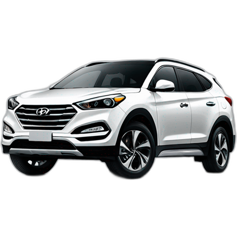 2017 white hyundai tuscon emoji