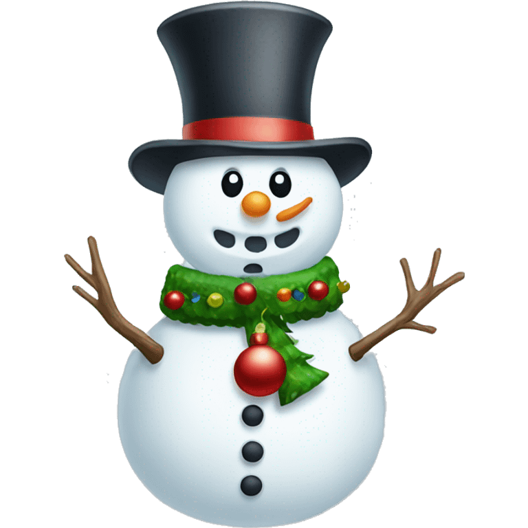 Snowman and Christmastree emoji