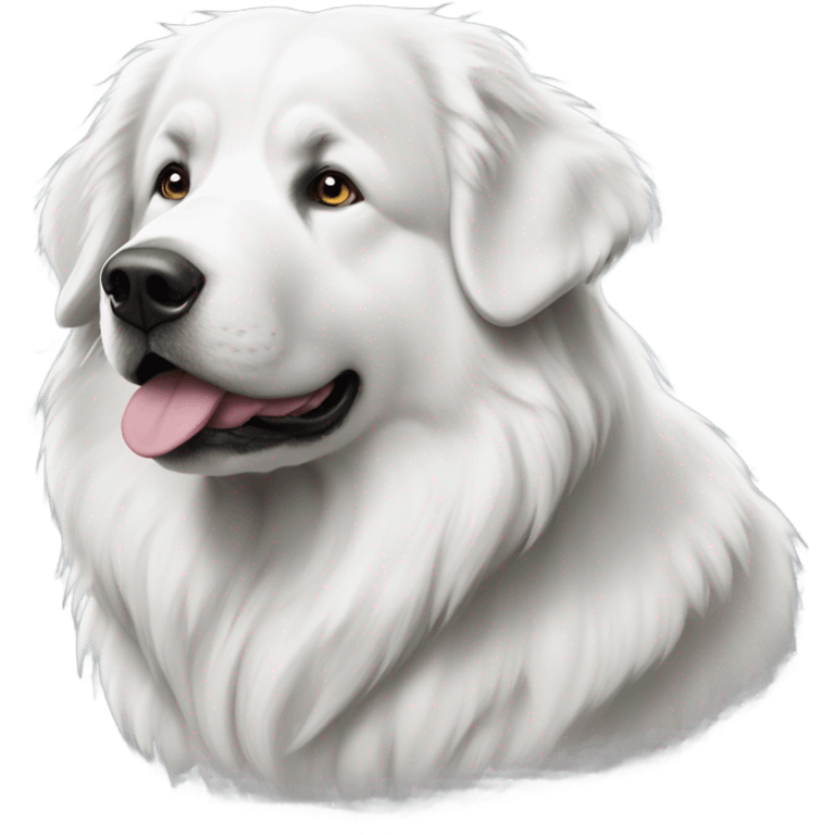 great pyrenees grey and white emoji