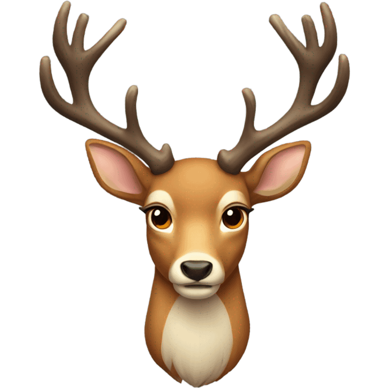 Deer with big antlers emoji