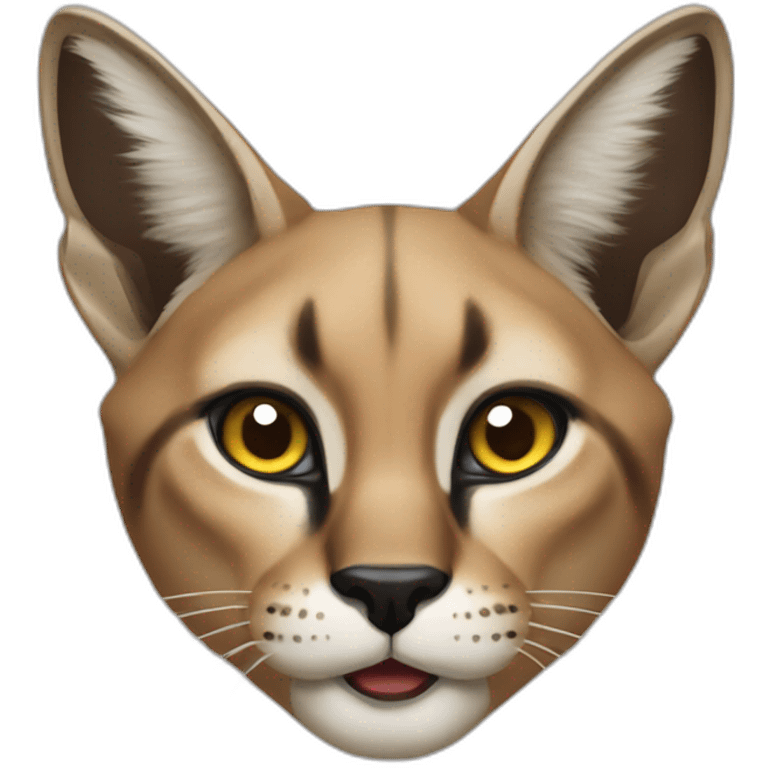 Caracal cat ios style emoji