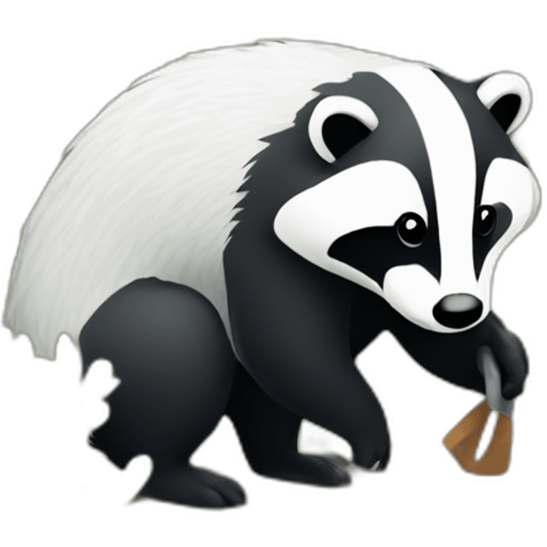 badger doing some gardening emoji