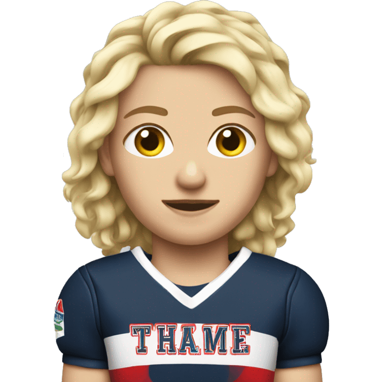 Fast fit rugby player blonde  emoji