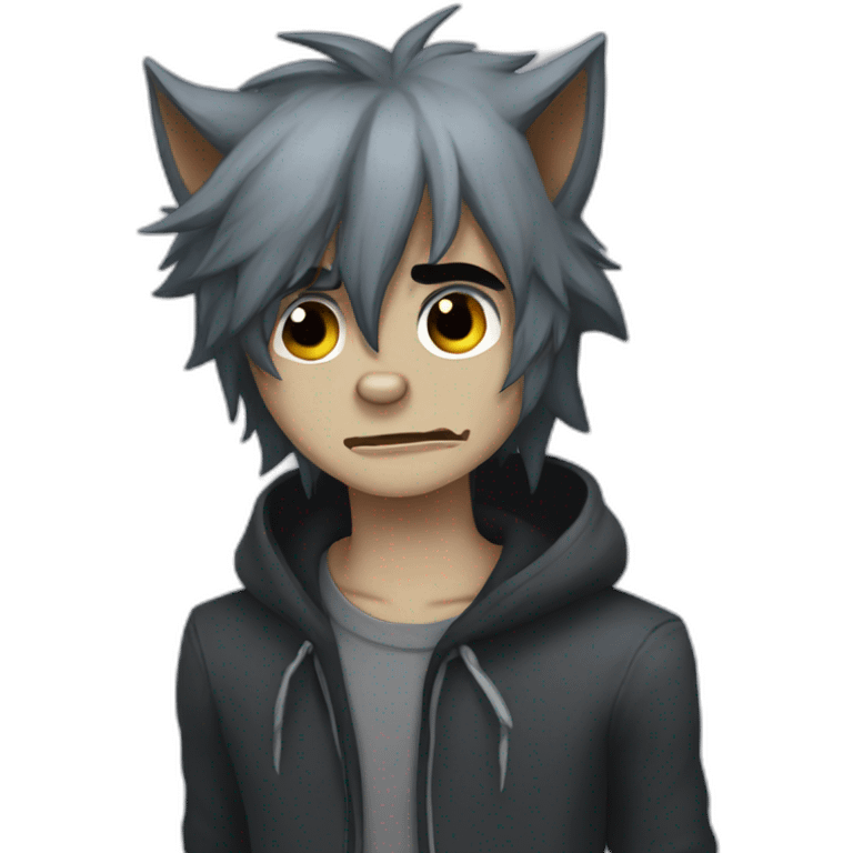 werewolf sad emo handsome emoji