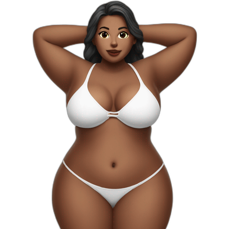 Curvy woman torso bikini emoji