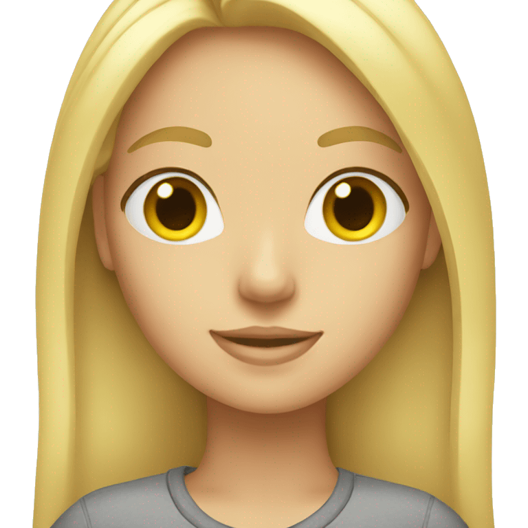 blonde girl standing emoji