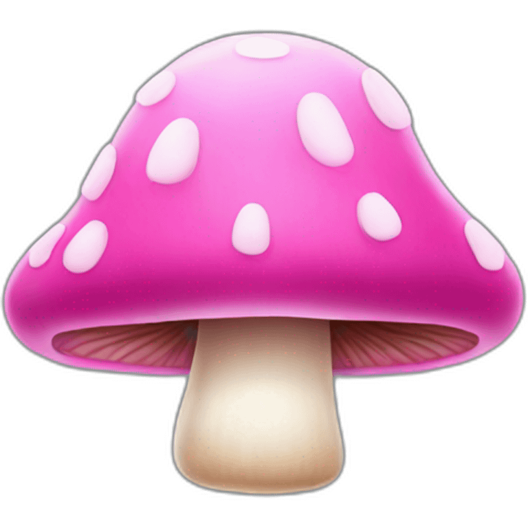 Pink mushroom emoji