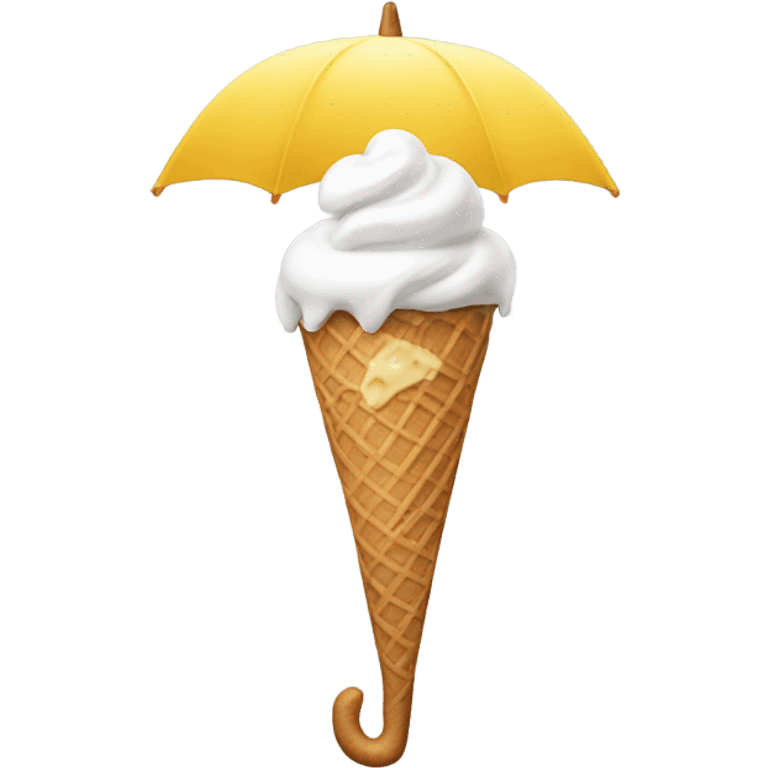 Umbrella with ice cream emoji