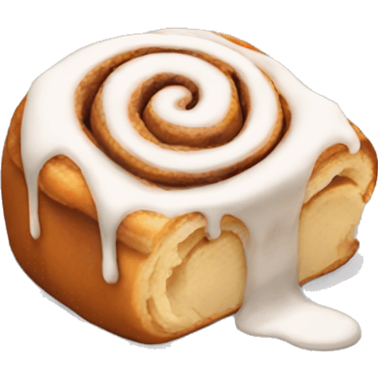 cinnamon roll with icing  emoji