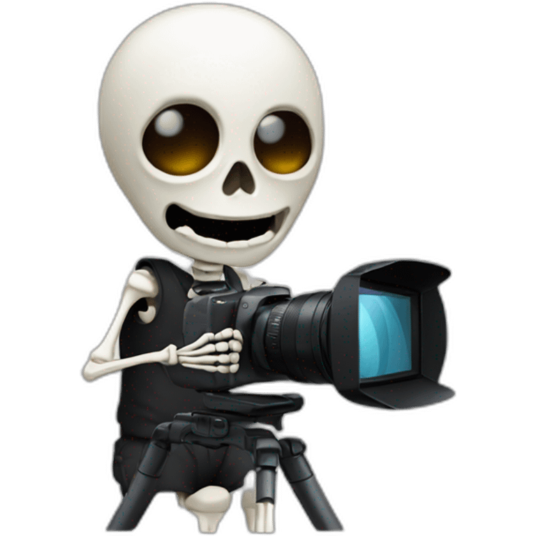 skeleton videographer emoji