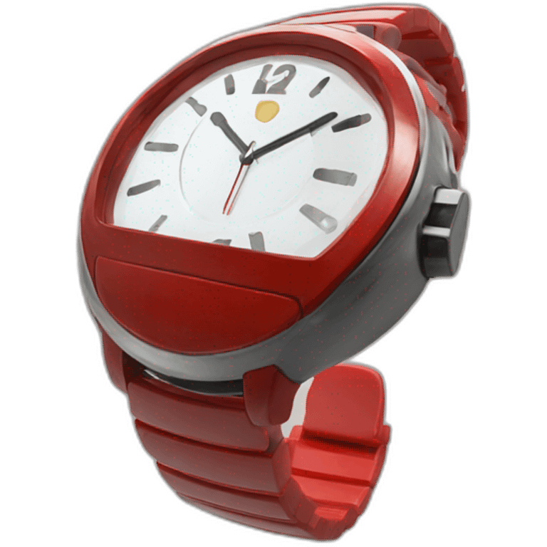 Reloj rojo emoji