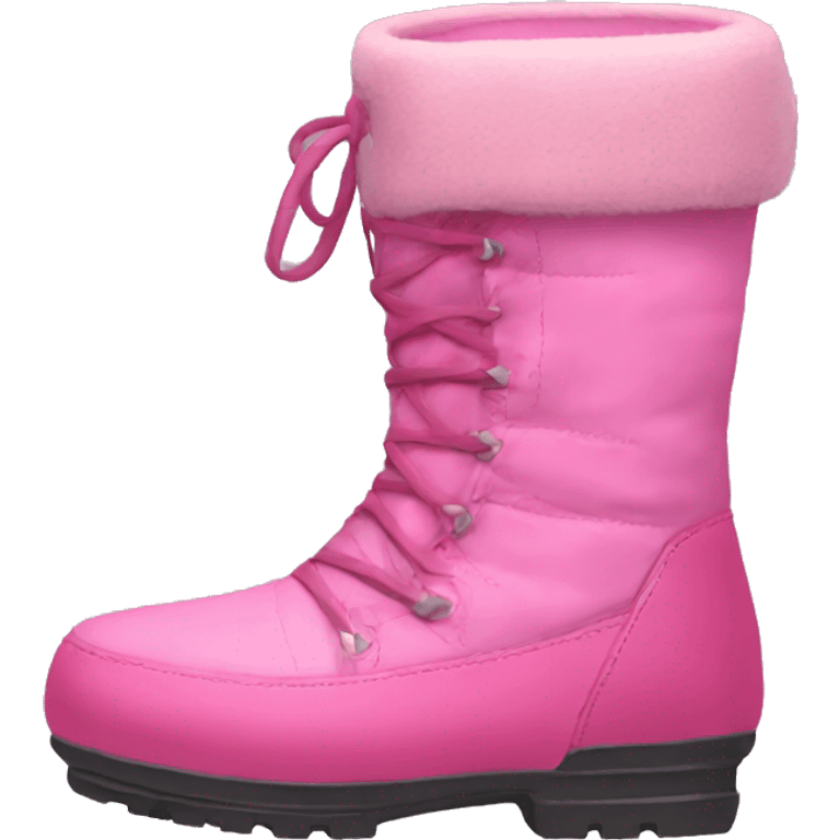 Pink moon boots  emoji