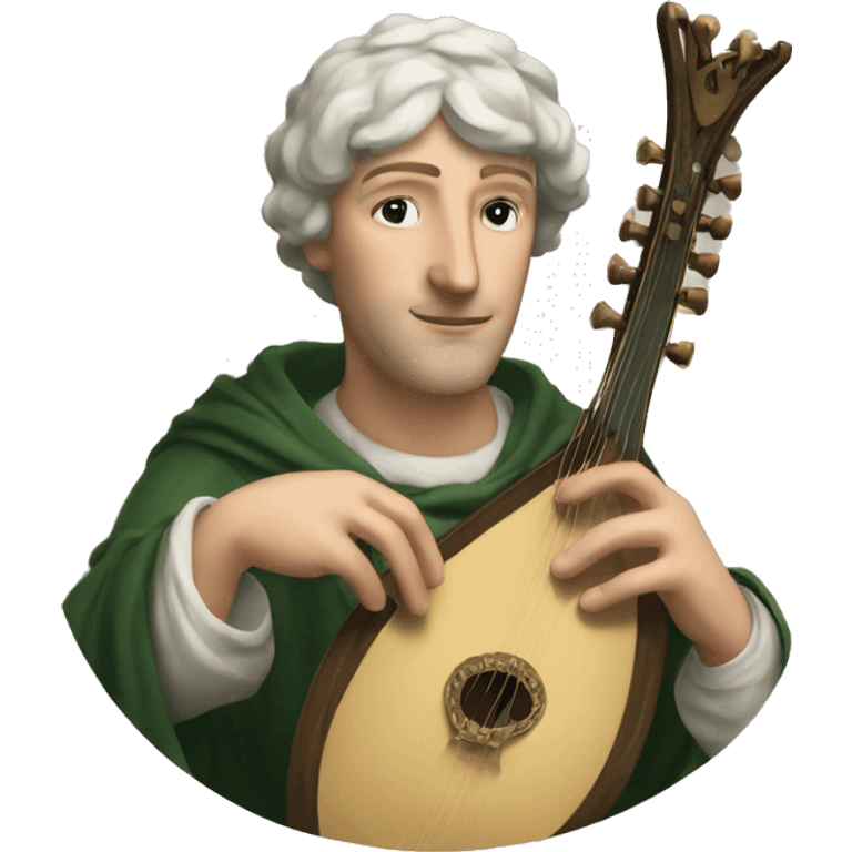 Petrarch holds a lyre in his hand emoji