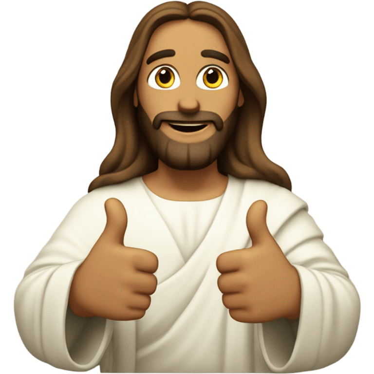 Jesus with thumbs up emoji