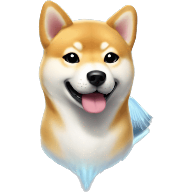 Shiba Inu angel | face | fantasy | halo | innocent | smiling face with halo emoji