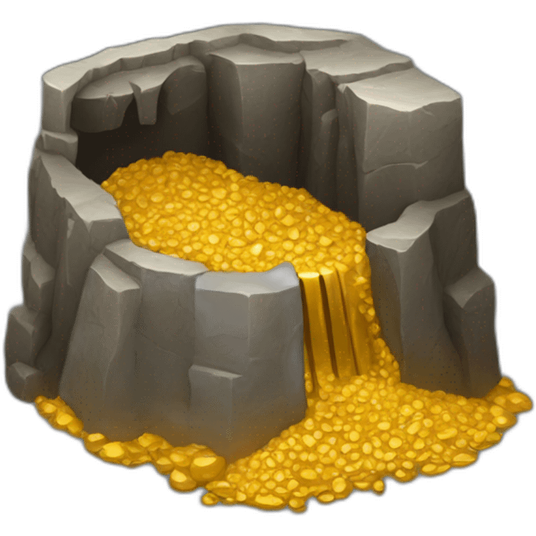 mining gold shaft emoji