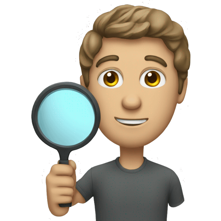 Jeff bzos holding magnifier emoji