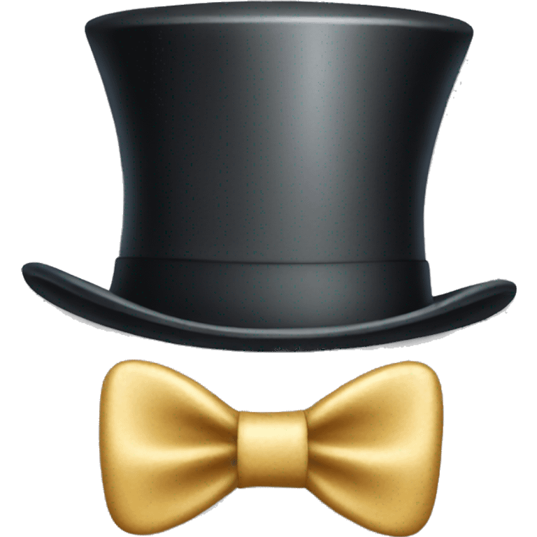 Top hat with a bow emoji