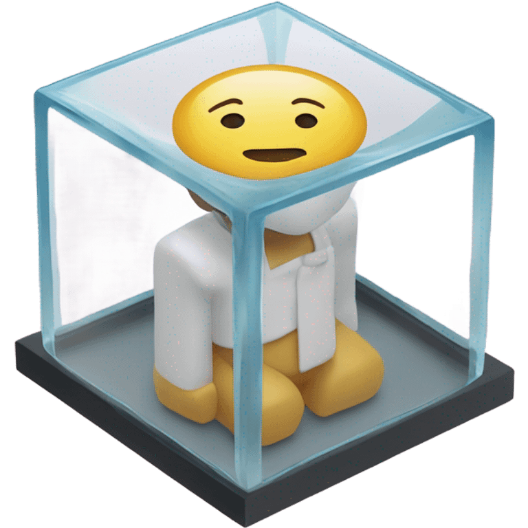 abs inside a glass cube emoji