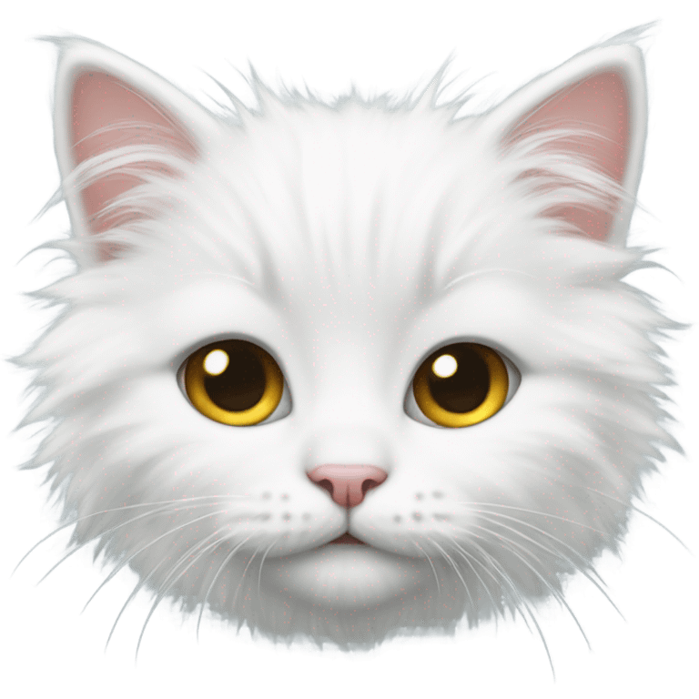 a white fluffy kitten emoji