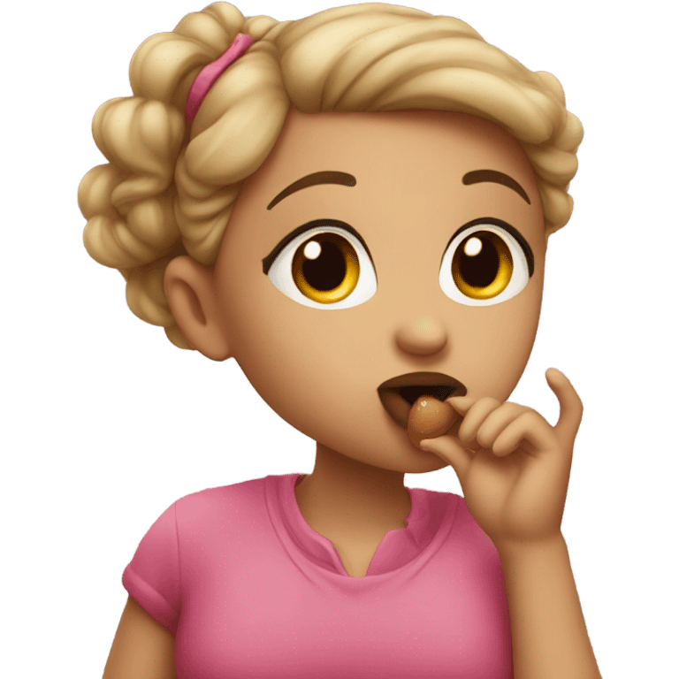 girl blowing a kiss emoji