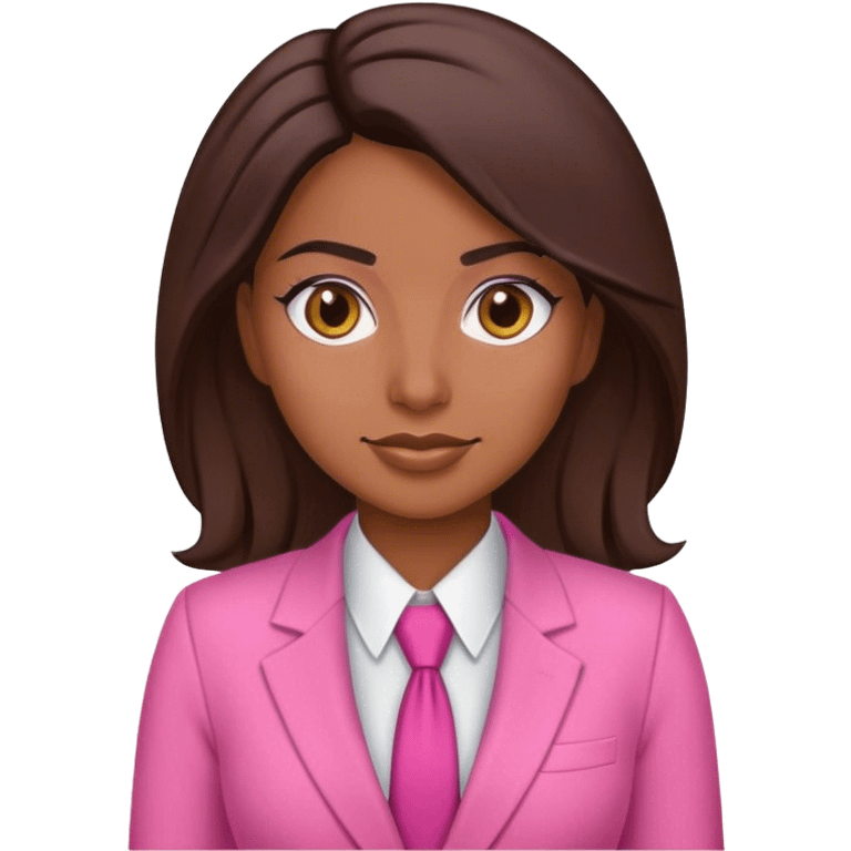 latina sales rep in pink suit emoji