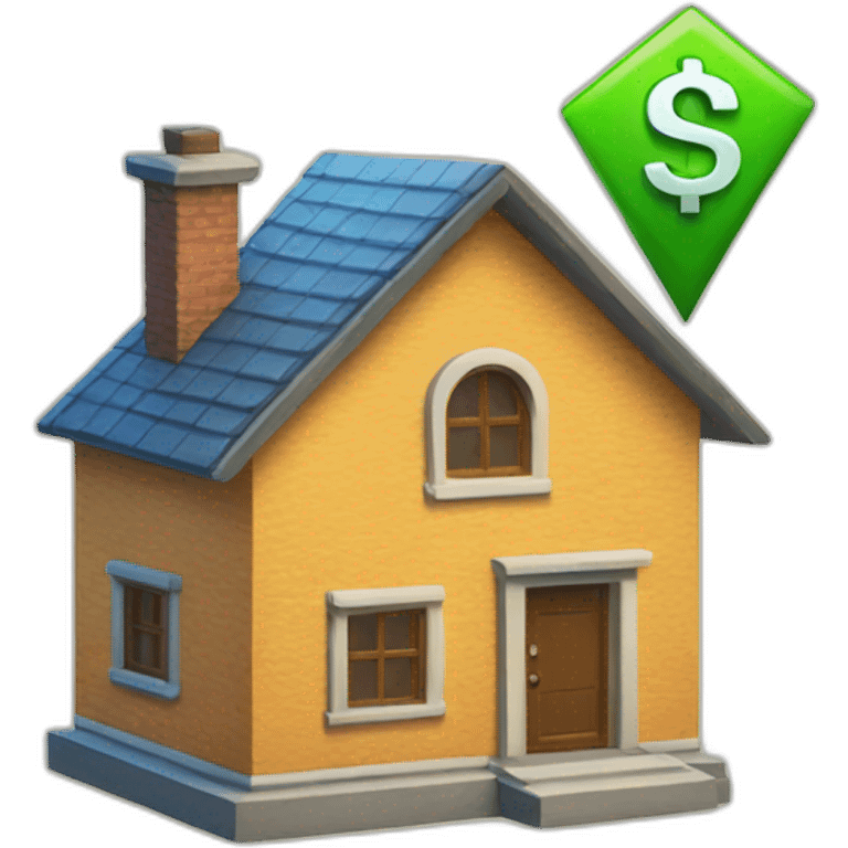 HOUSE WITH UP ARROW AND MONEY emoji