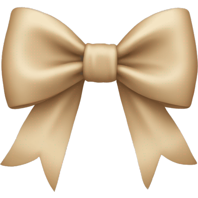 beige bow emoji